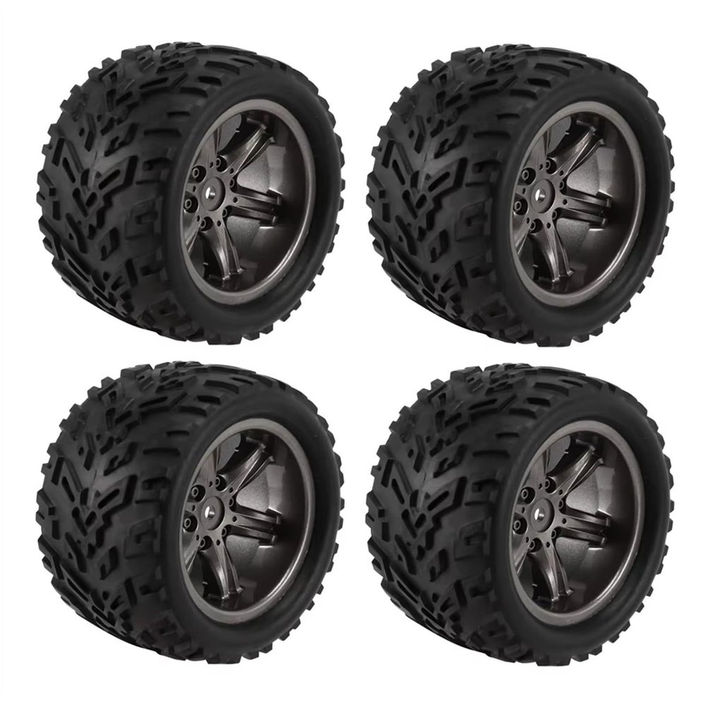 XCNVCYD RC Tires Tyres Wheels Compatible with XINLEHONG 9125 9116 X9115 X9116 for GPTOYS S911 S912 1/12 RC Car Spare Parts Upgrade Accessories 4Pcs Tires Tyre Wheel