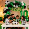 10th Birthday Soccer Balloon Arch, Soccer Garland Kit with Green Number 10 Balloon Football Balloons for Boys Kids Sports Themed Decorations Supplies view 4