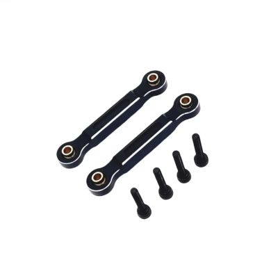 AQWBTYD Compatible with MJX 14211 1/14 RC Car Upgrade Modification Parts Accessories Metal Front Steering Rod Steering Links RC Assortment(Black)