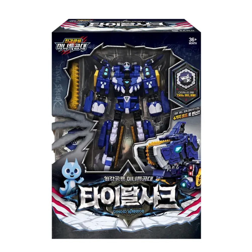 Miniforce Dinoid Warrior Tidal Shark Transforming Robot Figure