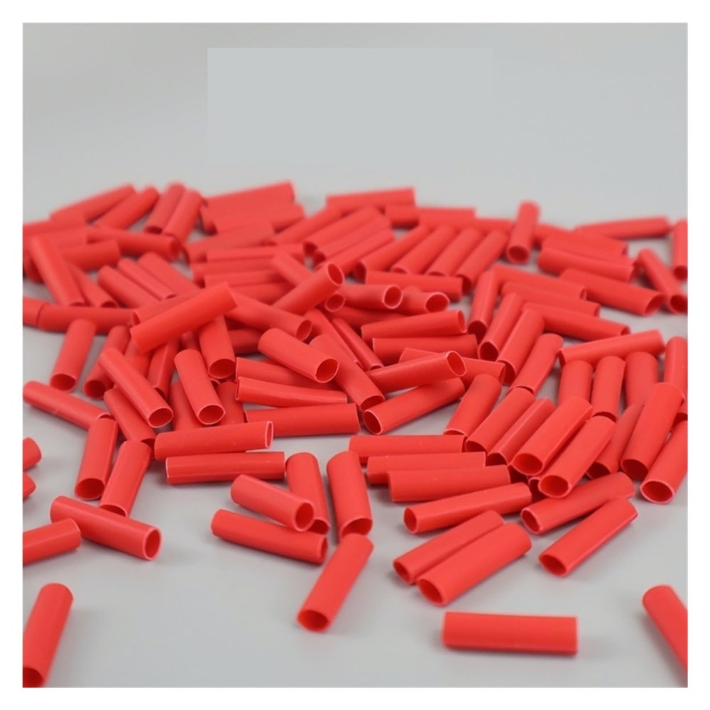 50pcs Model Aircraft Heat Shrink Tube Insulation Tube Red/Black Electrical Insulation, Repair and Wire Connection distintivo(Red)