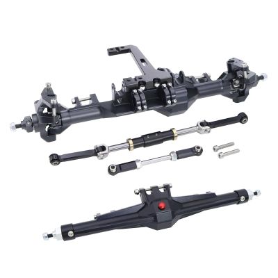 AQWBTYD Compatible with H10 1/10 RC Crawler Car Upgrade Modification Parts Accessories Front Rear Straight Axle Set Complete Axles RC Assortment(Black)
