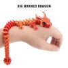 2PCS 3D Printed Dragon, 3D Animals, 3D Fidget Toy, Autism Toys, 3D Dragon, 3D Printing Dragon for Home Office Decor Executive Desk Toys (Gold 15.75in) view 2