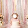 Yrrue First Birthday Crown Hat for Girl - Soft Pink One Flower Crown for 1st Bday Party Decoration & Cake Smash Photoshoot view 4