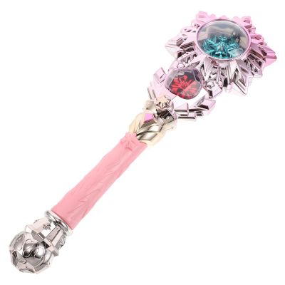 DEARMAMY Musical Snowflake Light Up Glowing Scepter with Sound Princess Role Play Costume Accessory Pink Dress Up Photobooth Prop