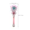DEARMAMY Musical Snowflake Light Up Glowing Scepter with Sound Princess Role Play Costume Accessory Pink Dress Up Photobooth Prop view 2