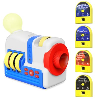 Tuykay Story Dream Machine Books, Projector Storytelling Mechine Audio Music Player Starter Set with Stories White Noise Night Light ,Musical Toy Gift for Toddlers Kids Girls Boys Ages 1+3+