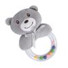 BESPORTBLE Rattle Soft Ring Shaker for Boy Girl Ergonomic Grip Sensory Development for Boys and Cute Grey Animal Design Safe view 1