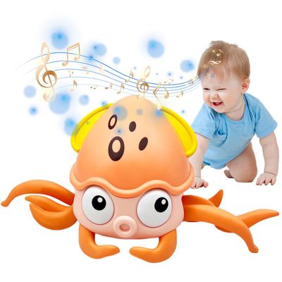 DDCJMLYF Electric Octopus Dancing Toy LED Lights Music Tummy Time Toy for Toddlers 3 Years Old Interactive Gift for Boys Girls Christmas Stocking Stuffers