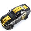 2018 Challenger SRT Hellcat Widebody 1/24 Scale Matte Black with Gold Stripe Diecast Model Car Display view 1