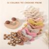 12PCS Baby Girls Hair Clips Fable Hair Bows Cotton Linen Bows for Girls Hair Accessories for Baby Toddlers Kids Neutral Color view 4