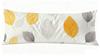 Long Body Pillow for Adults 16x57 Inch, White Bed Pillows Leaves Double Sided Print Linen Throw Pillows Covers, for Side Sleeping Pregnant Pillow with Zipper for Home Bed Living Room Decor J0-39 view 1