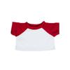 White and Red T-Shirt Plush Clothes Fits 14 to 18 Inch Stuffed Animals Teddy Bear Doll Outfit Soft Fabric Casual Costume Dress Up Accessory Gift for Kids & Toddlers view 1