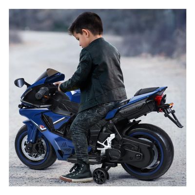Electric Bike for Kids-12V Kids Electric Bike with Training Wheels, Moto ElCtrica para NiOs