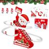 Animated Christmas Tree Ski Slope, Musical Gingerbread Ski Slope, Electric Santa Climbing Slide Track with LED Lights & Music, with 3/5 Characters (with 3 Characters) view 1
