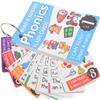 BESPORTBLE Phonics Spelling Cards for Educational Learning Supplies with Flashcards and Metal Rings Random Cover Enhance Memory Word Recognition and Cognitive Skills for Boys view 1