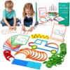 2026 New Montessori Smart Sticks for Toddlers, 142Pcs Montessori Smart Sticks for Kids, Wooden Stick and Rings Puzzle Game, Montes-Sori Toys Gift for 2 3 4 5Years Old Activity Kids Boy Girl view 1