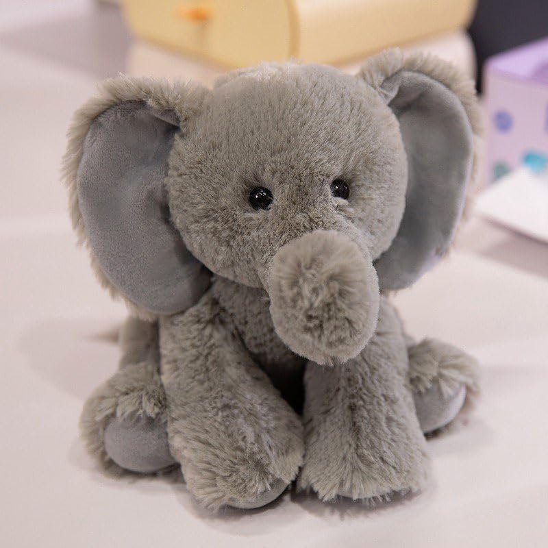 YUKOUQIAN Elephant Stuffed Animal Cute Plush Doll Toy 8 inch for Girls Boys Christmas (Siting Elephant)