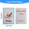 20Sheet Sea Animal Vocabulary Flashcards Interactive Educational Marine Life Learning Cards Kid Early Learning Word Card Animal Word Cards for Children view 4