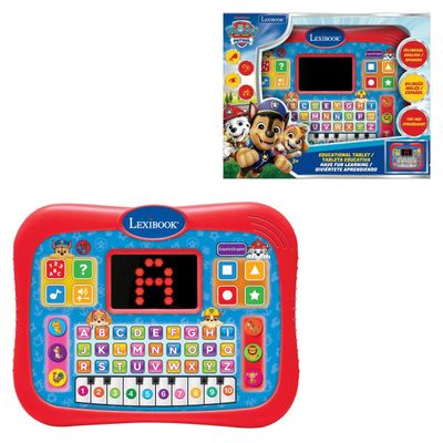 LEXiBOOK, Bilingual Talking Tablet Paw Patrol with Touch Keys, Red Blue, JCPAD007PAi2