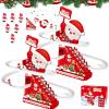 Animated Christmas Tree Ski Slope, Musical Gingerbread Ski Slope, Electric Santa Climbing Slide Track with LED Lights & Music, with 3/5 Characters (2set-with 3 Characters) view 1