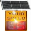 Solar Powered LED Radar Speed Display Sign, Aluminum Traffic Feedback Board, Road Safety Warning Sign, Bright LED Speed Monitor, 23.6 x 35.4 inches view 1