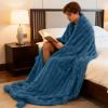 Thickened Rabbit Plush Nap Bunny Blanket for Adults, 2025 New Flannel Milk Velvet Cover Blanke, Sofa Cover Blanket Office Single Person Nap for Couch Chair Bed Sofa (Blue, 70x100CM/27.56x39.37Inch) view 2