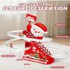 Animated Christmas Tree Ski Slope, Musical Gingerbread Ski Slope, Electric Santa Climbing Slide Track with LED Lights & Music, with 3/5 Characters (2set -with 5 Characters) view 3