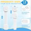 12 Pack Cabinet Locks Baby Proofing, Child Proof Cabinet Locks with 3M Adhesive - Easy Installation with Adjustable Straps, Multi-Purpose Child Safety Latches for Drawers Fridge Trash Cans Toilets view 3