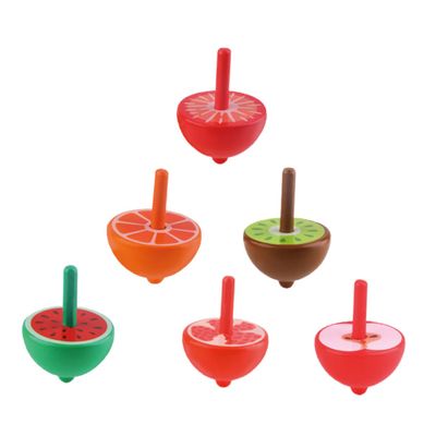 BESPORTBLE 6pcs Wooden Gyro Tops Spinning Playthings Fun Traditional Gyro for Boys and Educational