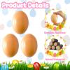18 PCS Wooden Fake Chicken Eggs,Wood Nest Egg Faux Egg for Crafts,Nesting Box,Easter,DIY, Help Hens Lay Eggs view 3