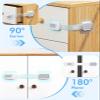 10 Pack Cabinet Locks Baby Proofing, Child Proof Cabinet Locks with 3M Adhesive - Easy Installation with Adjustable Straps, Multi-Purpose Child Safety Latches for Drawers Fridge Trash Cans White-Gray view 4