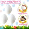 18 PCS Wooden Fake Chicken Eggs,White Wood Nest Egg Faux Egg for Crafts,Nesting Box,Easter,DIY, Help Hens Lay Eggs view 3