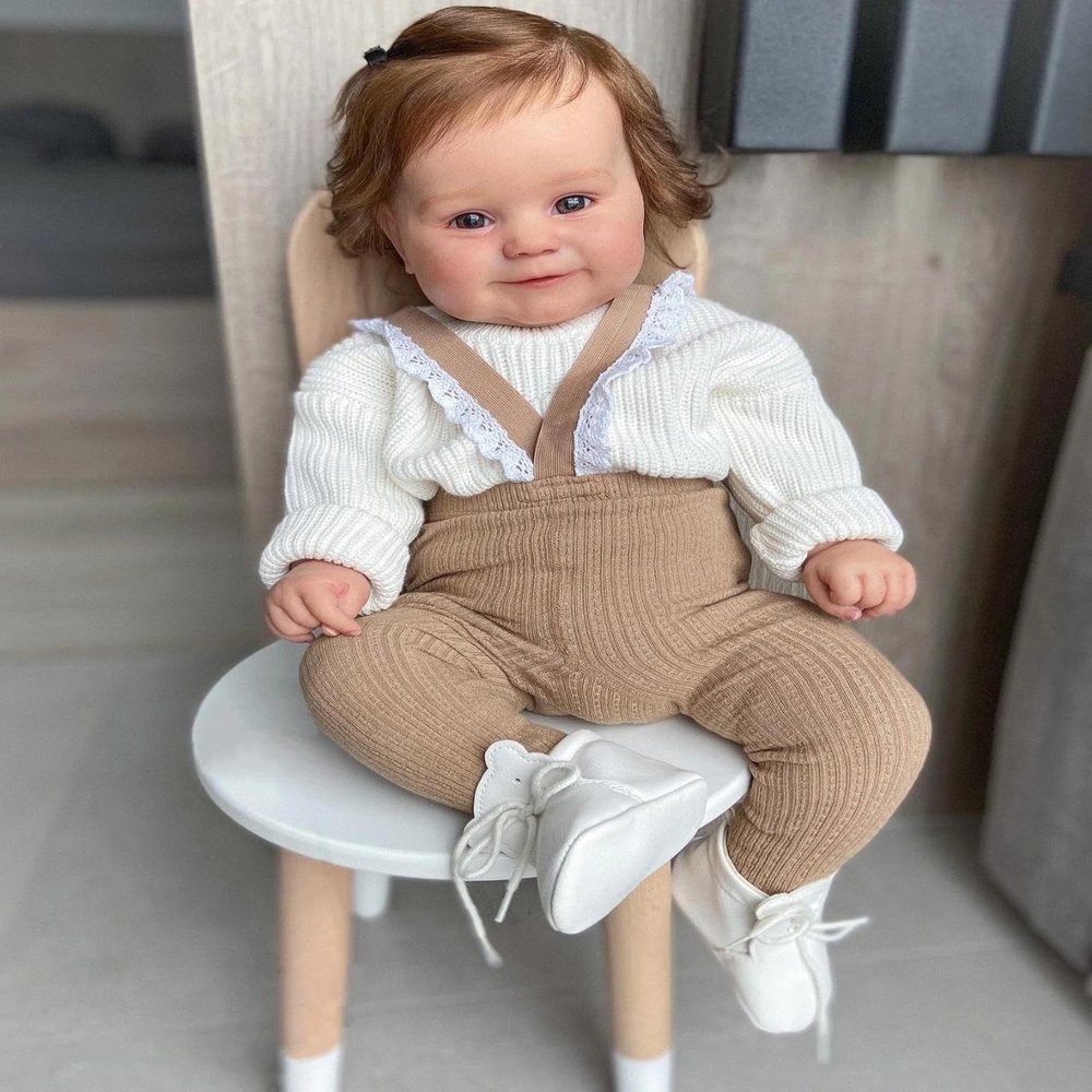 Anano Big Size Reborn Toddler Baby Dolls 24 Inch Lifelike Real Toddler Babys Dolls, Real Looking Reborn Toddle Babies, Handmade Soft Silicone Full Limbs & Soft Cotton Body, Set for Kids Gift