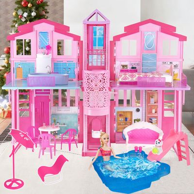Dollhouse & Pool for Dolls