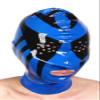 AiCc stylists Latex Hood Lucha Blue Blazio Rubber Mask Micropores in the Eyes Halloween Cosplay (S) view 1