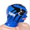 AiCc stylists Latex Hood Lucha Blue Blazio Rubber Mask Micropores in the Eyes Halloween Cosplay (S) view 2