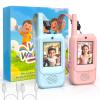 ZealSound Video Walkie Talkies for Age 3-12 Boys Girls, 2 Pack Walkie Talkies with Screen, Voice Effects, Indoor Outdoor Toys for Family Games, Camping, Hiking, Christmas Birthday Gifts (Blue/Pink) view 1