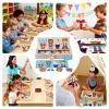 Magnetic Dress Up Dolls - Sorting and Matching Preschool Learning Activities, Wooden Bear Family Puzzle, Educational Fun Toy, Kids Development Game, Boys Girls Children 11.81x5.12x1.77 Inches view 3