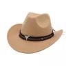 Gcroet Western Style Kids Boys Girls Cowboy Hat Cowgirl Cap Decorations for Halloween Christmas Birthday Masquerade Party... Camel view 2