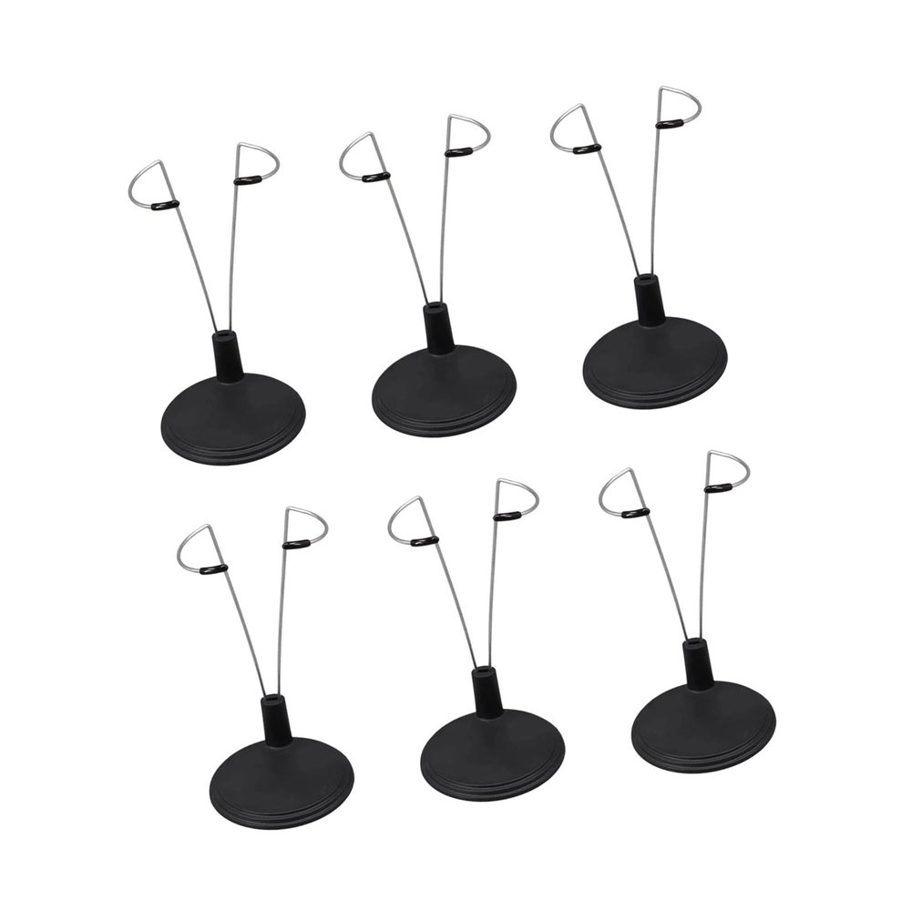 AOOOWER Multipurpose Doll Stand Set Of 6 Sturdy Metal Holders For Vinyls Fabric Plush Toy Prevents Tipping Over
