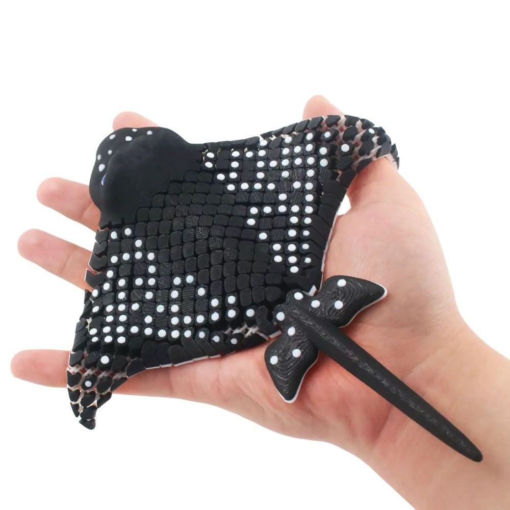 Bpetga 3D Printed Manta Ray Model Ornament Joint - Movable Eco - Friendly Marine Creature Model Fantastic Gift