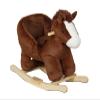 Cartoon Plush Rocking Horse Toy with Music Soothing Sound Effect, Widened seat Belt, Indoor and Outdoor Rocking Toy view 1