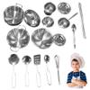 Gcroet Toy Kitchen Sets 16PCS/Set Role Play Toy Food Set for Kids Kitchen Accessories Stainless Steel Cooking Toys Play Accessories Suitable for Kids 3 Years Old and Up ... view 1