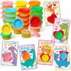 Seenelling 24 Sets Valentine's Day Modeling Clay with Cards Mini Modelings Dough Bulk Valentine Gifts for Kid Valentines Goodies Bag Filler Classroom Gift Exchange Party Favor(Dinosaur) view 1