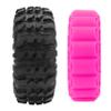 MEUS RACING 1.9" MS6 Super Bouncer Tires and Super Soft Silicone Rubber Inserts for Axial SCX10 TRX4 Redcat Gen8 1/10 RC Crawler view 3