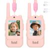 Video Walkie Talkies for Kids, 2 Pack Rechargeable Toddler Toys for Game Party Camping, Christmas(Pink-Pink) view 1