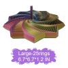 3D Printed Fidget Toys,Expanded Sensory Fidget Star with Handles,Whirling Spiral Design Fractal Fidget Hexagon Tower for Kids and Adults,(Colorful-L-6.7in) view 2