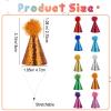 10 PCS Mini Birthday Party Hats with Pom Poms, Mini Cone Hats with Glitter for Stuffed Animals Toys Birthday, Christmas, Wedding, Holiday Celebrations, Colorful Party Hats for Pets and Stuffed Animals view 2
