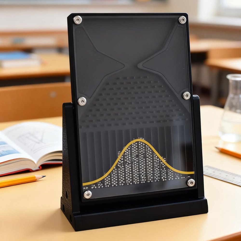 12x18cm Galton Board Experiment Model, Normal Distribution Demo Mathematical Model, Probability Teaching Demonstration with Curve, Lab Science Teaching Tool, Desk Toy, Inspire Curiosity, for Education